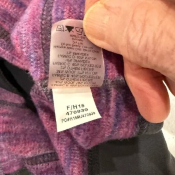 Title Nine Swacket Sweater Jacket Wool Blend Grey & Purple Women’s Size Medium - Picture 11 of 11